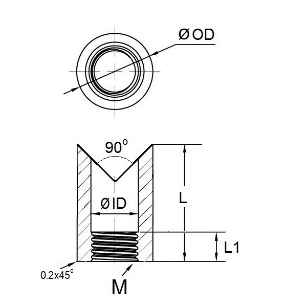 Hygienic corner nut in stainless steel