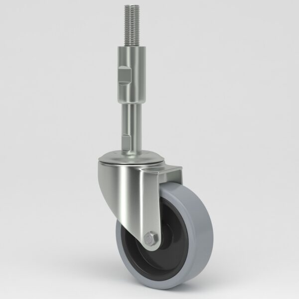 Grey-industrial-castors-with-sleeve-in-hygienic-design-3