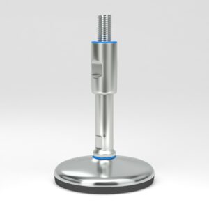 Machine feet in sealed hygienic design SHMF with spindle with protecting sleeve