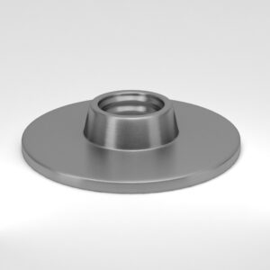 Round threaded welding plate in stainless steel