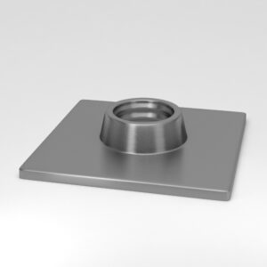 Square threaded welding plate in stainless steel