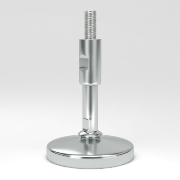 Stainless steel feet in extra hygienic design EHSF with spindle with protecting sleeve