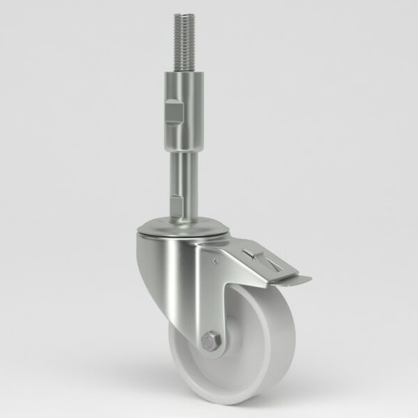 White industrial castors in hygienic design (9)