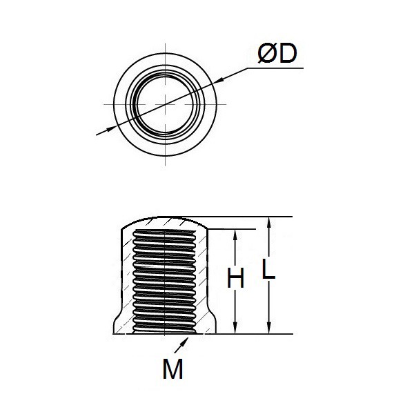 Hygienic nuts in stainless steel