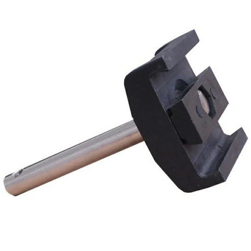 Double clamps for conical side guide rails with stainless steel rod