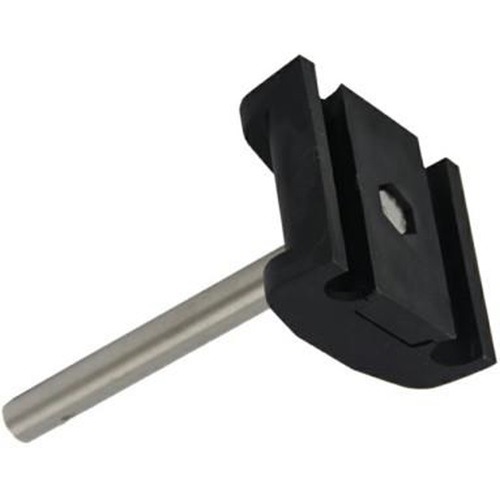 Double clamps for round side guide rails with stainless steel rod
