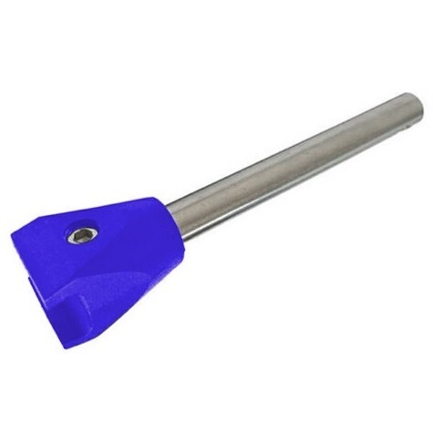 Single clamps for conical side guide rails with stainless steel rod