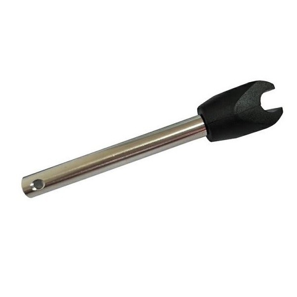Single clamps for round side guide rails with stainless steel rod