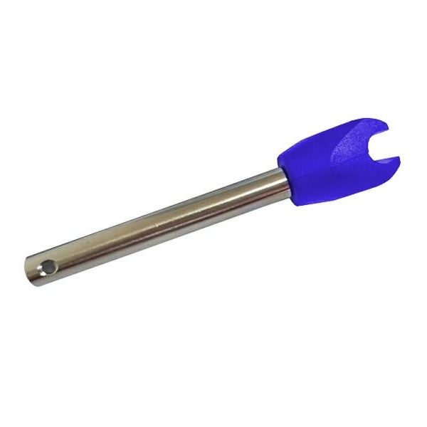 Single clamps for round side guide rails with stainless steel rod