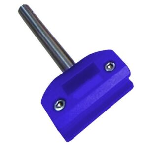 SLCC Conveyor parts Single clamp long for conical side guide rails with rod blue