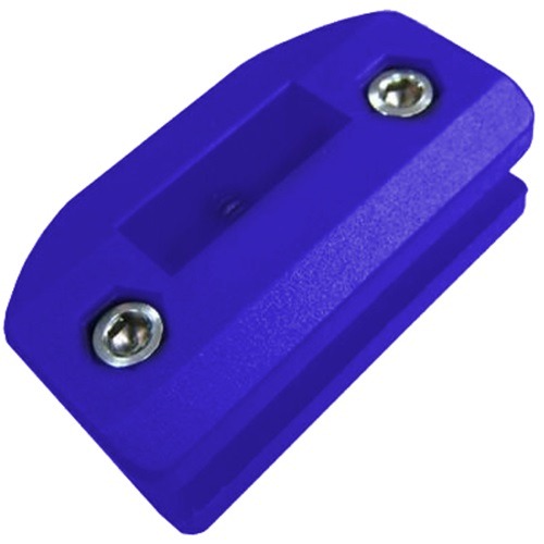 Single clamp long for round side guide rails
