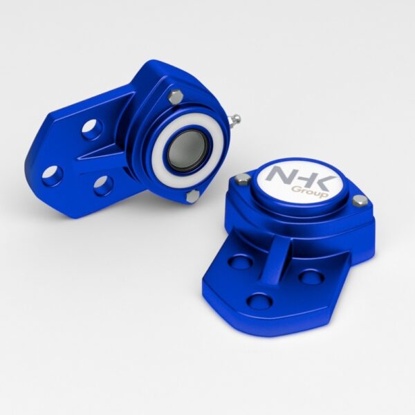 Waterproof-3-hole-one-side-flange-bearing-units-in-blue-colour-with-spherical-inserts-IP67