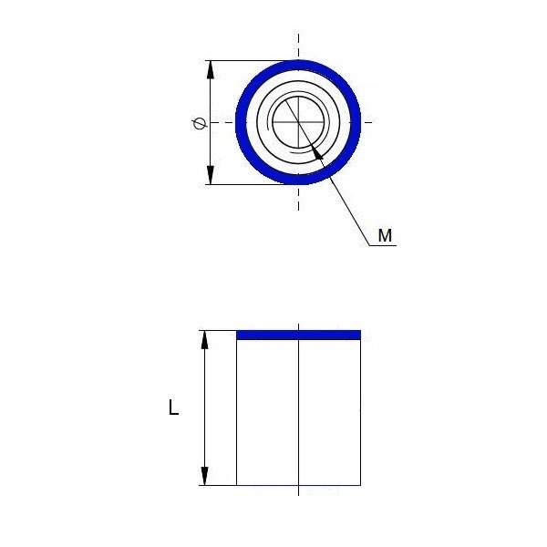EHEDG Hygienic spacer nut welded in stainless steel