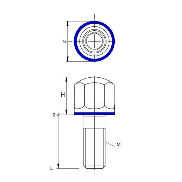 EHEDG Hygienic bolt M5 to M30 in stainless steel