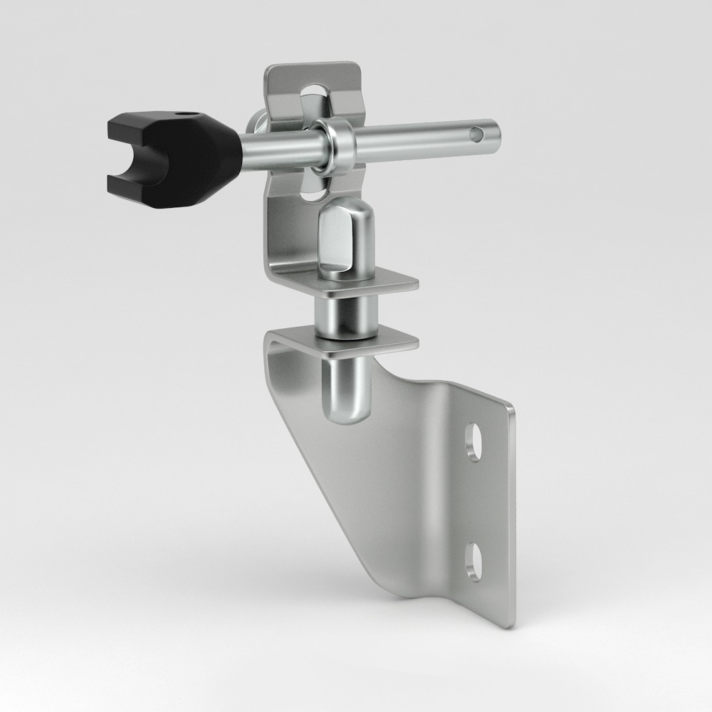 Hygienic swivel side guide bracket in stainless steel