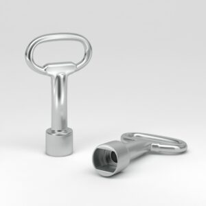 Key for hygienic lock in stainless steel