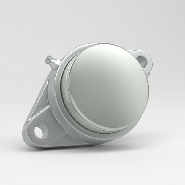 2 hole oval flange unit SFL in stainless steel with cover