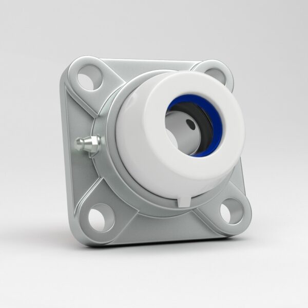 4 hole square flange unit SF in stainless steel 304with plastic cover