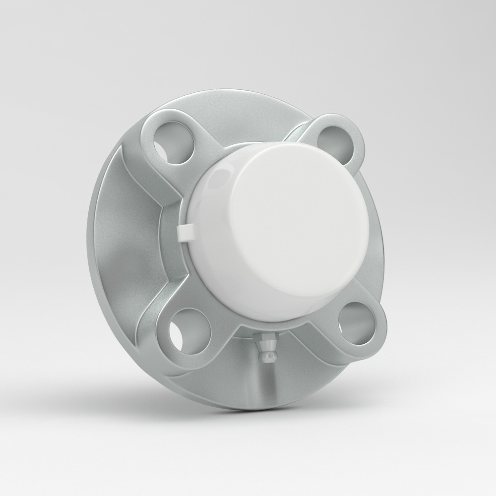 4 hole cartridge flange unit SFC in stainless steel with cover