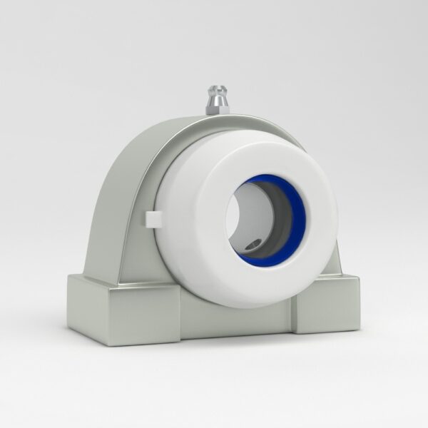 Tapped base pillow block unit SPA in stainless steel 304 with open cover