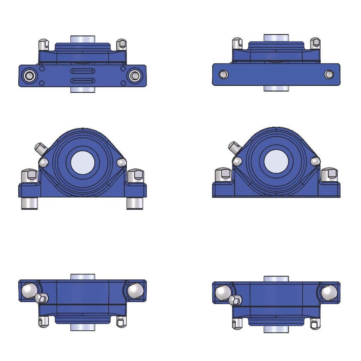 EHEDG IP69K 2 hole Pillow Block Bearing Units