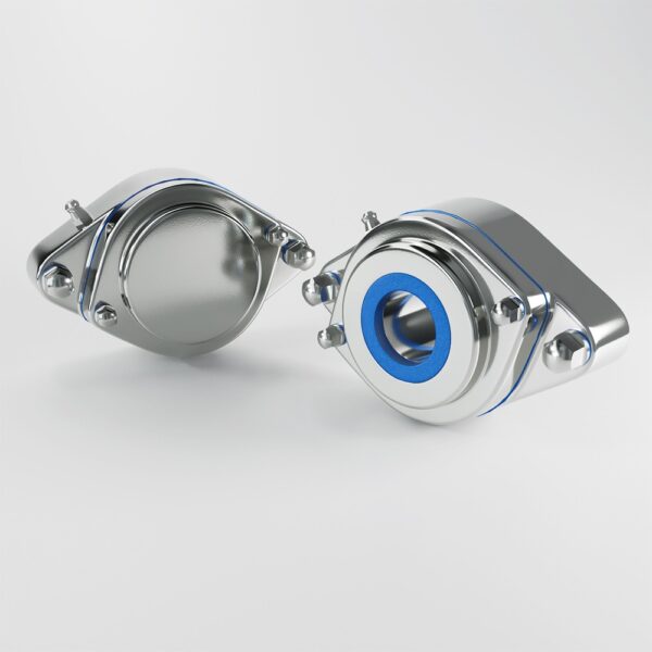 EHEDG IP69K 2-Hole Oval Flange Bearing Units in stainless steel