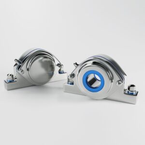 EHEDG IP69K 2-Hole Pillow Block Bearing Units in stainless steel (Wide)