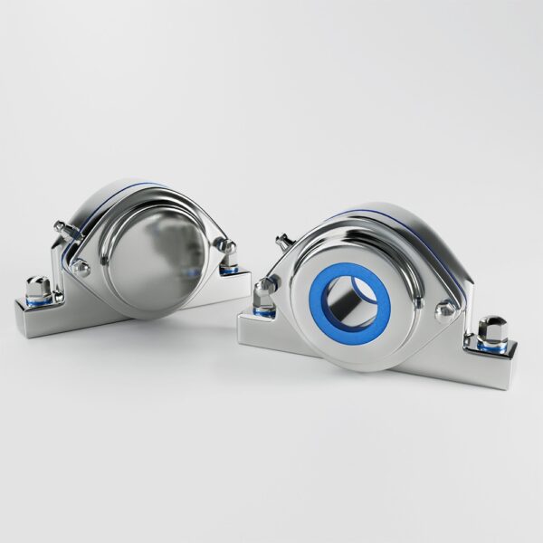 EHEDG IP69K 2-Hole Pillow Block Bearing Units in stainless steel (Wide)